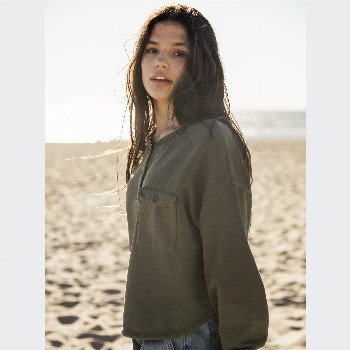 Roxy SWEET SURF - SWEATSHIRT FOR WOMEN BROWN