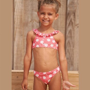 Roxy TEENY EVERGLOW - CROP TOP BIKINI SET FOR GIRLS 2-7 PINK
