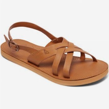 RoxyTONYA - LEATHER SANDALS FOR WOMEN BEIGE