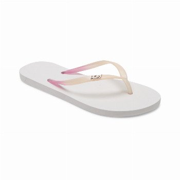 RoxyVIVA GRADIENT FLIP FLOPS - WHITE & PINK