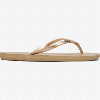 RoxyVIVA IV FLIP FLOPS IN METALLIC GOLD