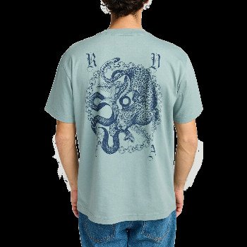 RVCA BENJ BATTLE T-SHIRT IN LEAD