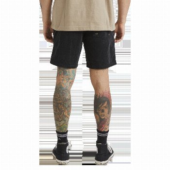RVCA ESCAPE ELASTIC CORD WALKSHORTS II IN BLACK