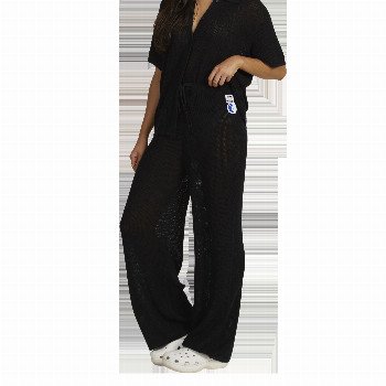 RVCA FADE HOLIDAY TROUSERS IN BLACK