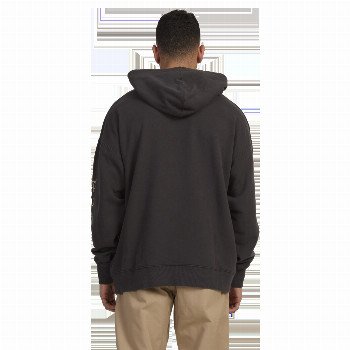 RVCA KRAK EAGLE HOODIE IN WASHED BLACK