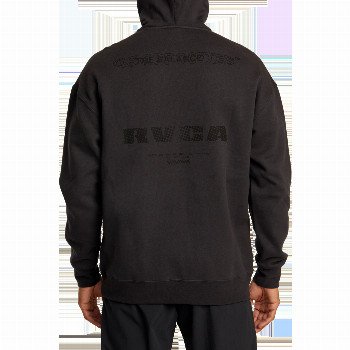 RVCA RADIATE HOODIE IN WASHED BLACK