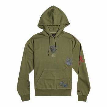RVCA SCORCHED HOODY - AGAVE