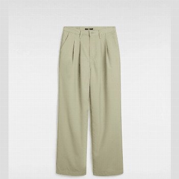 Vans ALDER RELAXED PLEATED TROUSERS, WOMAN, BEIGE, SIZE: 30