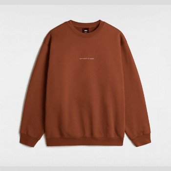 Vans ART DEPT. CREW SWEATSHIRT, MAN, BROWN, SIZE: XXL
