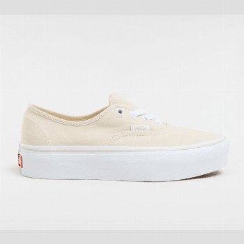 Vans AUTHENTIC PLATFORM SHOES, MAN, BEIGE, SIZE: 9