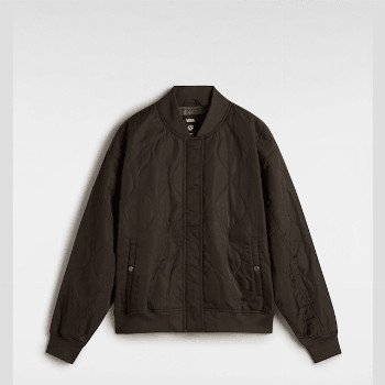 Vans BENNET QUILTED BOMBER JACKET, WOMAN, BROWN, SIZE: M