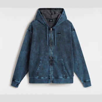 Vans BLEACHERS PULLOVER HOODIE, WOMAN, BLUE, SIZE: M