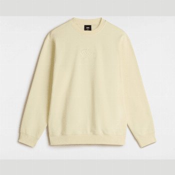 Vans BLOCKED BOX CREW SWEATSHIRT, MAN, BEIGE, SIZE: S