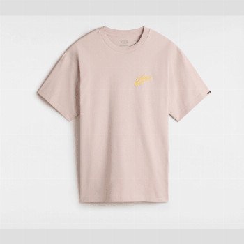 Vans BRUSH SCRIPT T-SHIRT, MAN, PINK, SIZE: XXL