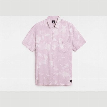 Vans CAMP LOOSE COLLAR WOVEN SHIRT, MAN, LILAC, SIZE: L