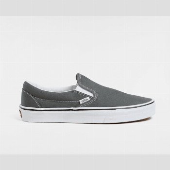 Vans CANVAS CLASSIC SLIP-ON SHOES, MAN, GREY, SIZE: 2.5