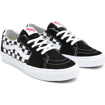 VansCANVAS/SUEDE SK8-LOW SHOES ((CANVAS/SUEDE) BLACK/CHECKERBOARD) WOMEN BLACK