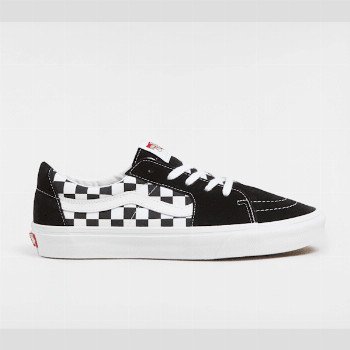 Vans CANVAS/SUEDE SK8-LOW SHOES, MAN, BLACK, SIZE: 2.5