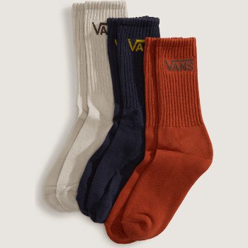 Vans CLASSIC CREW SOCKS (3 PAIRS), MAN, BLUE, SIZE: L