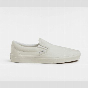 Vans CLASSIC SLIP-ON CHECKERBOARD SHOES, MAN, WHITE, SIZE: 12