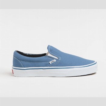 Vans CLASSIC SLIP-ON SHOES, MAN, BLUE, SIZE: 2.5