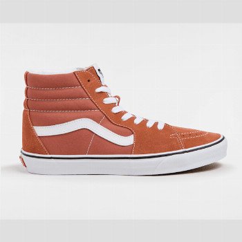 Vans COLOR THEORY SK8-HI SHOES, MAN, ORANGE, SIZE: 3
