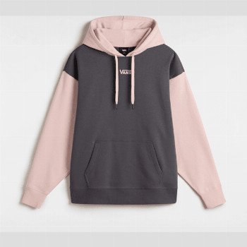 Vans COLORBLOCK PULLOVER HOODIE, WOMAN, PINK, SIZE: L