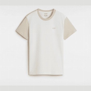 Vans COLORBLOCK T-SHIRT, WOMAN, BEIGE, SIZE: XXL