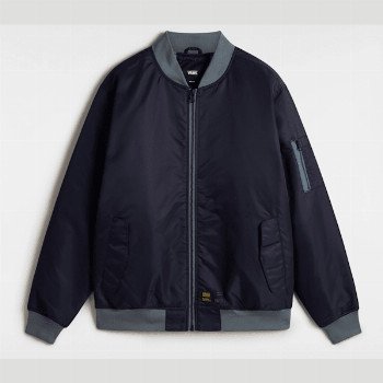 Vans COPLEY BOMBER JACKET, MAN, BLUE, SIZE: M