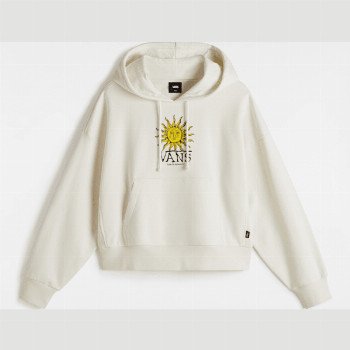 Vans COSMIC RAY RETRO PULLOVER HOODIE, WOMAN, WHITE, SIZE: XXS