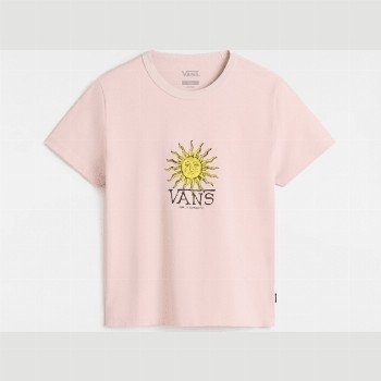 Vans COSMIC RAY T-SHIRT, WOMAN, PINK, SIZE: XXS