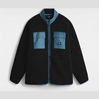 Vans DEBRUSK LOOSE SHERPA SWEATSHIRT, MAN, BLACK, SIZE: L