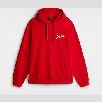 Vans DETTORI LOOSE PULLOVER HOODIE, MAN, RED, SIZE: XS