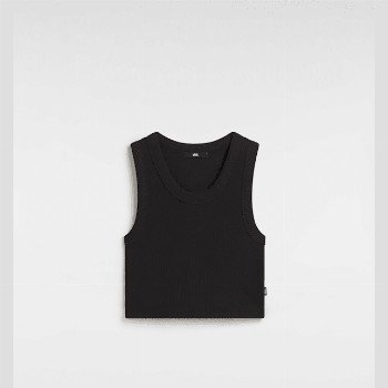 Vans DREW RIB TANK TOP, WOMAN, BLACK, SIZE: L