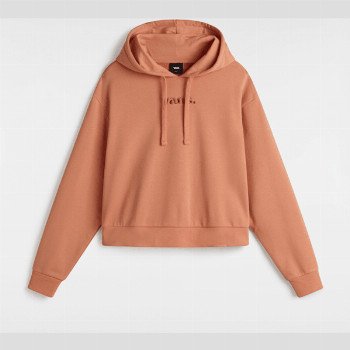 Vans ESSENTIAL RELAXED FIT PULLOVER HOODIE, WOMAN, ORANGE, SIZE: M