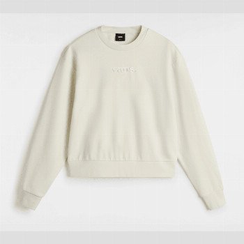 Vans ESSENTIAL RELAXED FIT SWEATSHIRT, WOMAN, WHITE, SIZE: XL