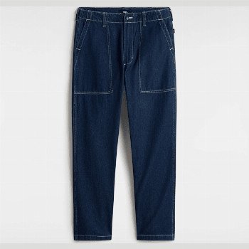 Vans FATIGUE TAPERED DENIM TROUSERS, MAN, BLUE, SIZE: 31