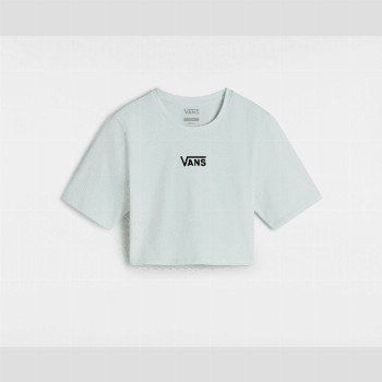 Vans FLYING V CREW CROP II T-SHIRT, WOMAN, GREEN, SIZE: XXL