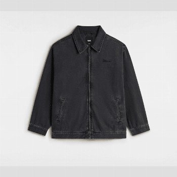 Vans GRAFFITI PITSTOP DENIM JACKET, WOMAN, BLACK, SIZE: XL