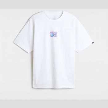 Vans HEAT MAP SKULL T-SHIRT, MAN, WHITE, SIZE: L
