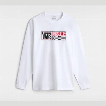 Vans HI STRETCH LONG SLEEVE T-SHIRT, MAN, WHITE, SIZE: M
