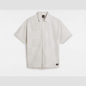 Vans KESSLER CHECKERBOARD WOVEN SHIRT, MAN, WHITE, SIZE: M