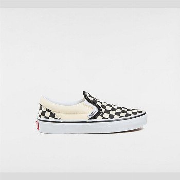 Vans KIDS CHECKERBOARD CLASSIC SLIP-ON SHOES (4-8 YEARS) ((CHECKERBOARD) BLACK/WHITE) WHITE