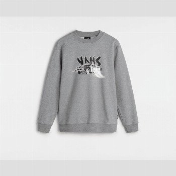 Vans KIDS COPOUT SWEATSHIRT (8-14 YEARS), GREY, SIZE: L