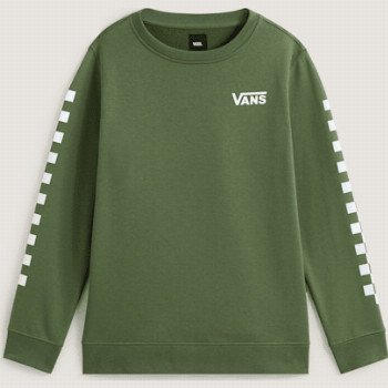 Vans KIDS EXPOSITION CHECK SWEATSHIRT (8-14 YEARS), GREEN, SIZE: XL