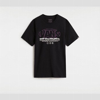 Vans KIDS MAJOR TYPE T-SHIRT (8-14 YEARS), BLACK, SIZE: L
