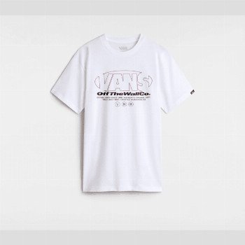 Vans KIDS MAJOR TYPE T-SHIRT (8-14 YEARS), WHITE, SIZE: L