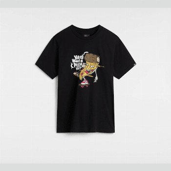 Vans KIDS PIZZA ME T-SHIRT (8-14 YEARS), BLACK, SIZE: XL
