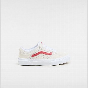 Vans KIDS ROWLEY CLASSIC SHOES (4-8 YEARS) (WHITE/RACING RED) WHITE