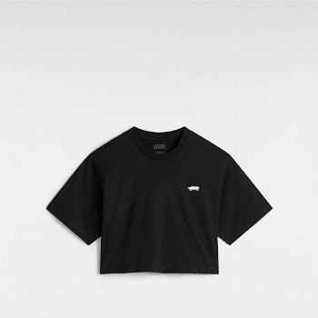 Vans KIDS SALTON CROP T-SHIRT (8-14 YEARS), BLACK, SIZE: L